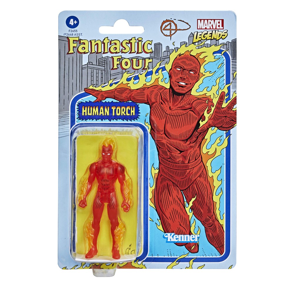 Figurina Articulata Marvel Legends Retro 3.75 Collection - Human Torch - imagine 2