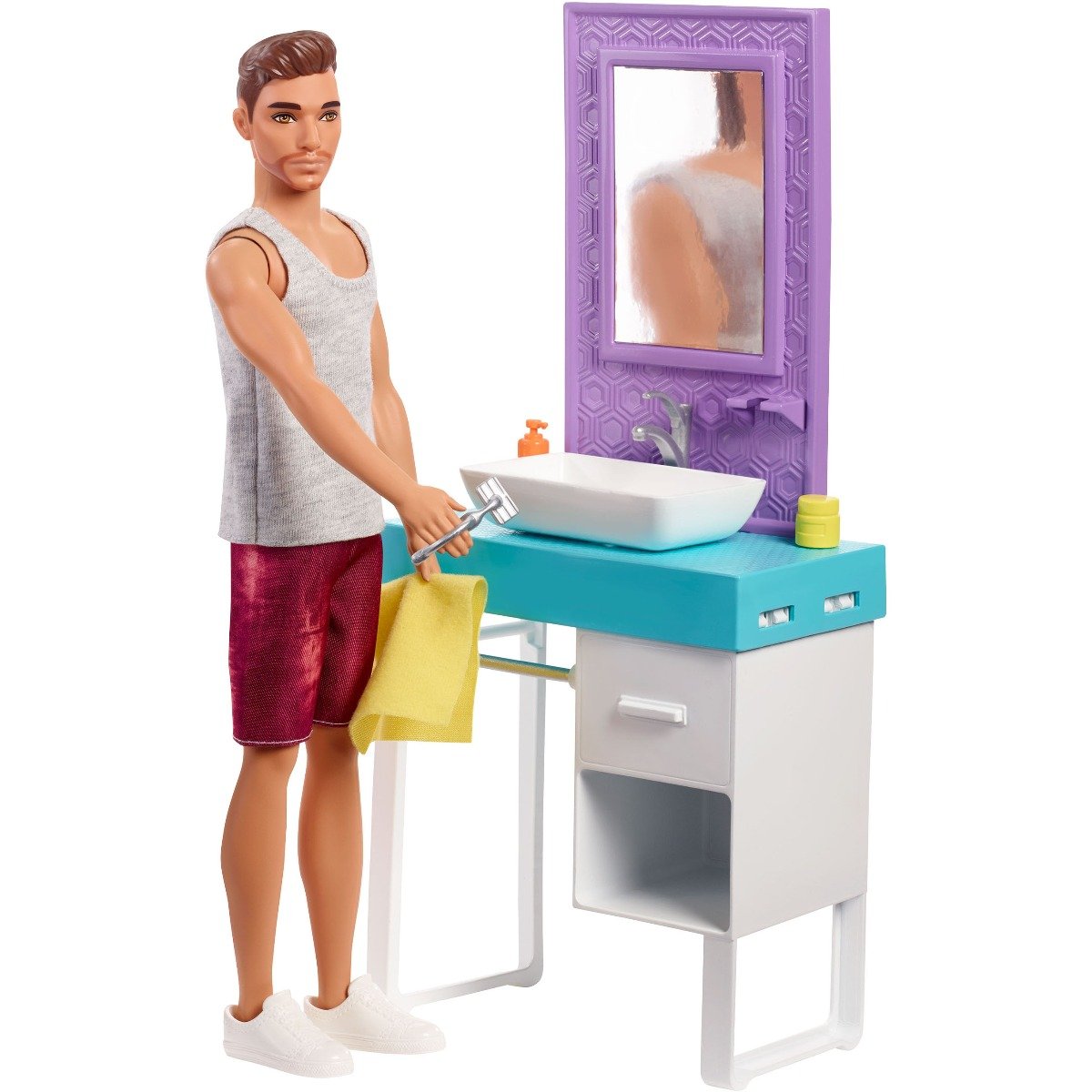 Set de joaca Barbie, Mobilier si papusa Ken FYK53
