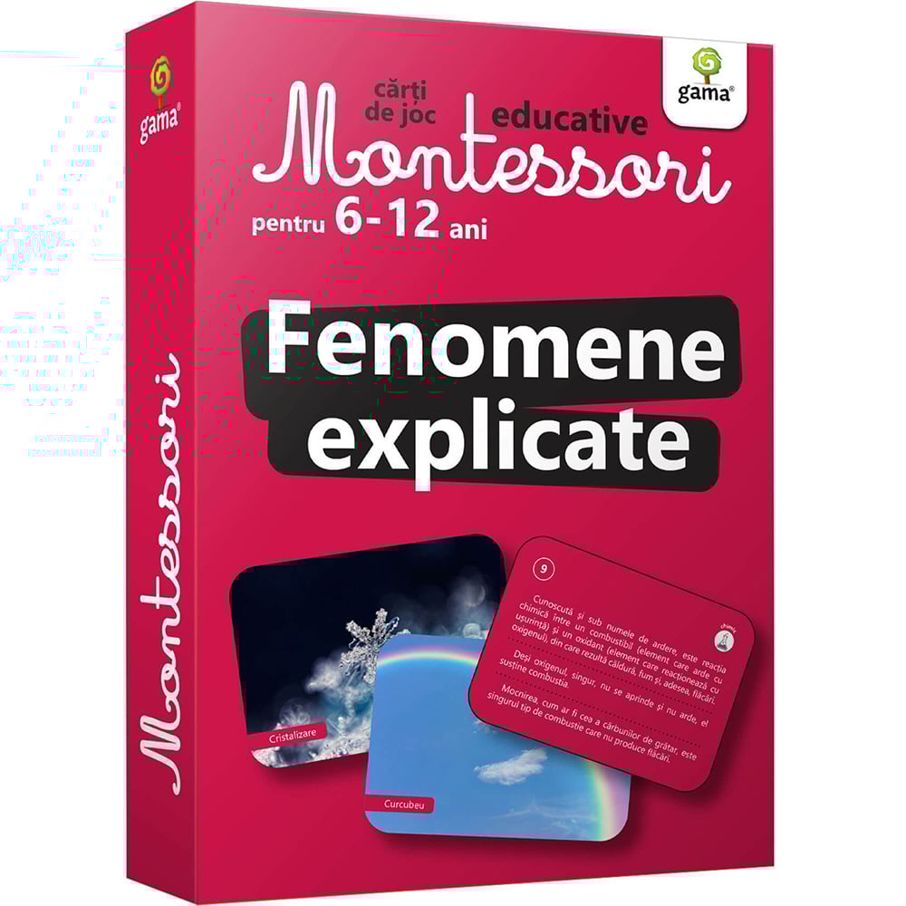 Carti de joc educative Montessori, Fenomene explicate 6-12 ani