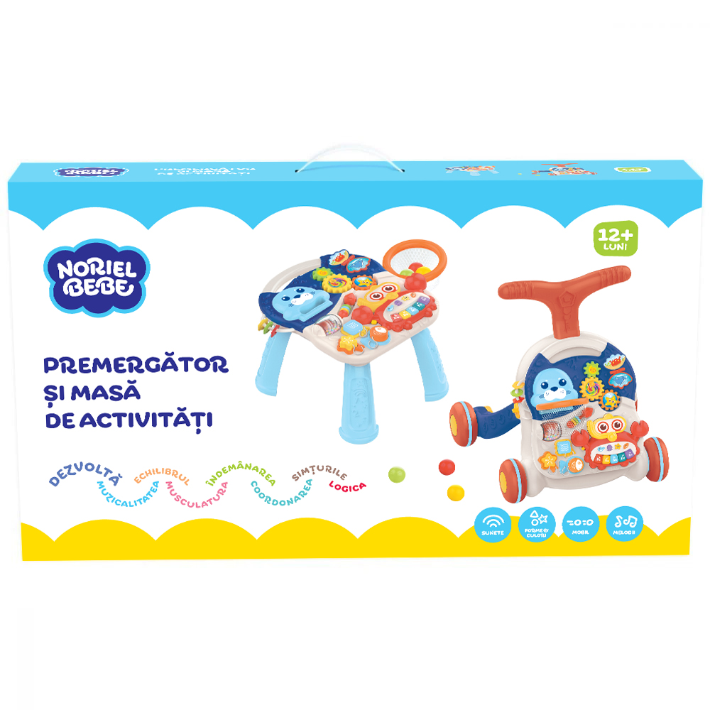 Premergator si masa cu activitati 2 in 1, Noriel Bebe