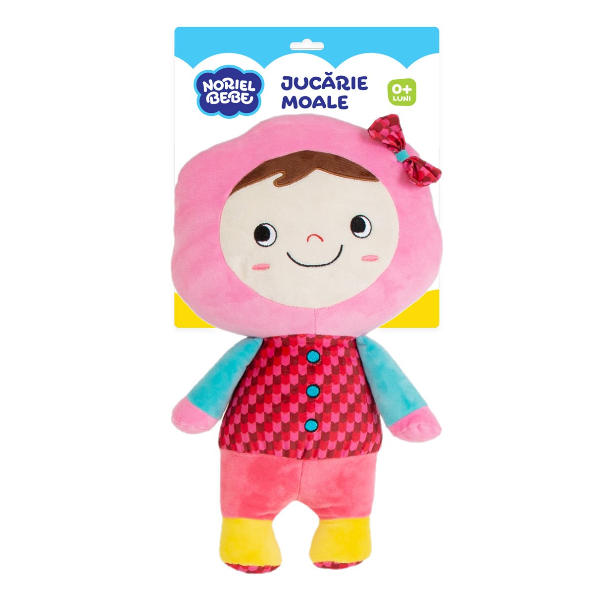 Jucarie de plus, moale, pentru somn, Noriel Bebe, roz