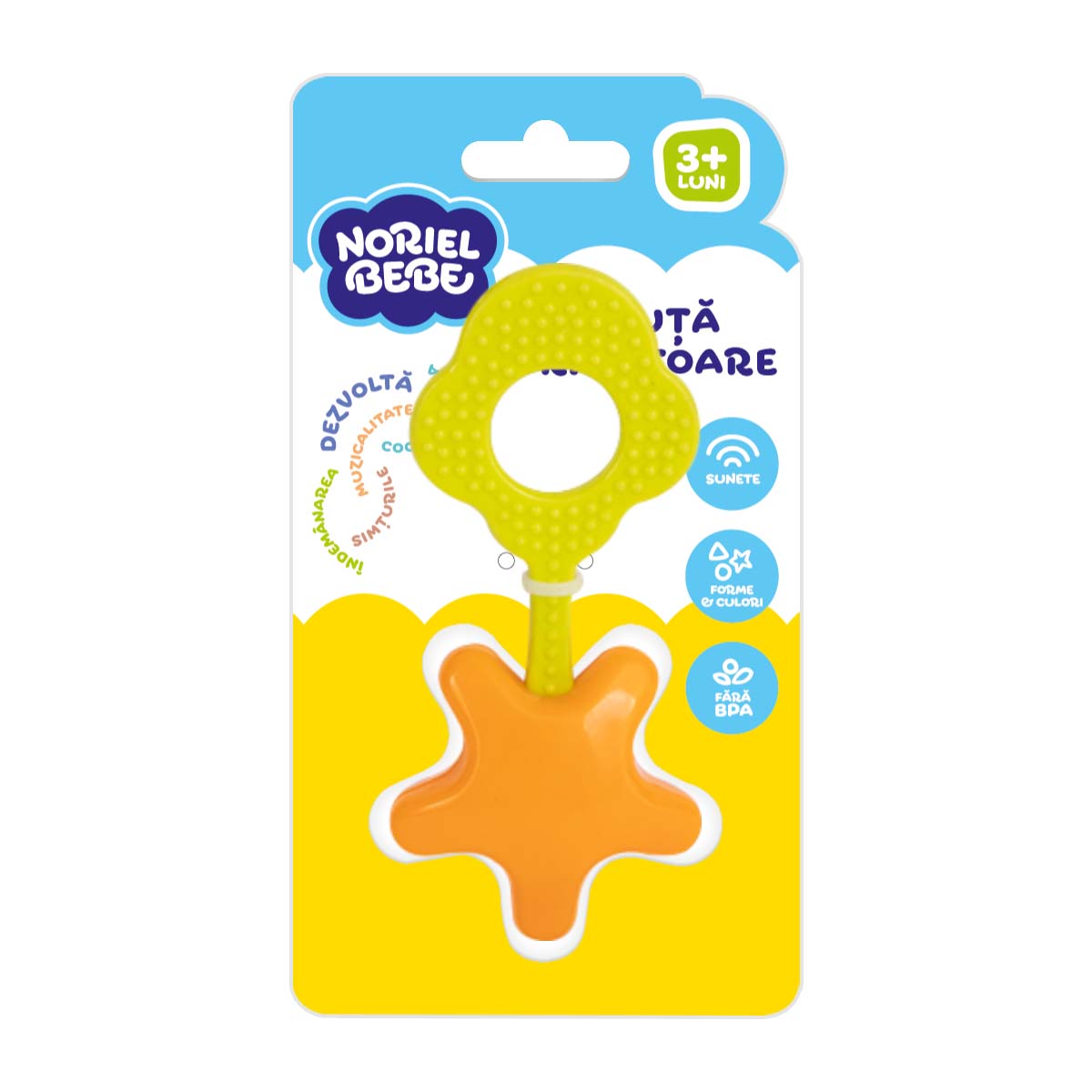 Jucarie bebelusi, Steluta cu zornaitoare, Noriel Bebe, Verde