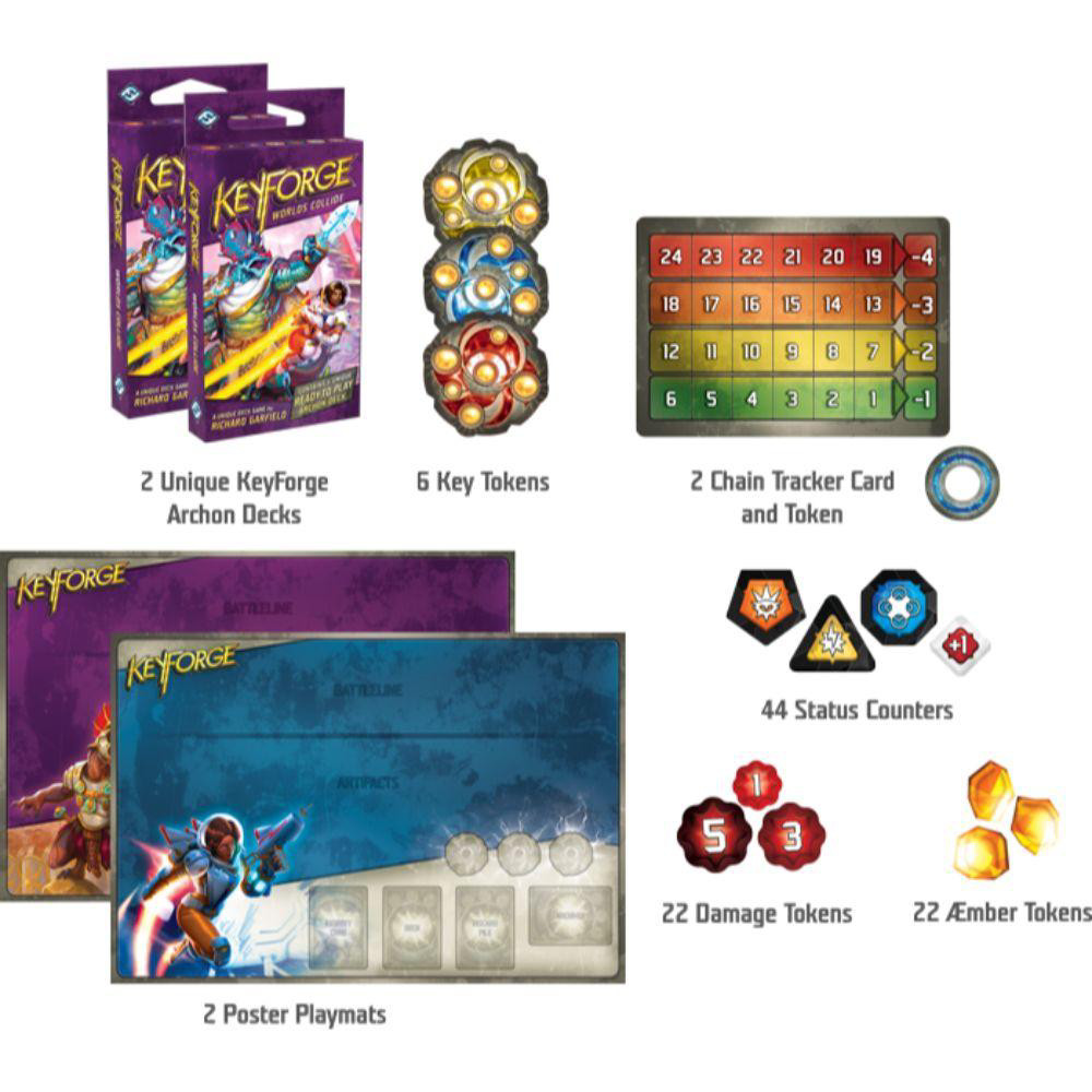 Joc KeyForge Worlds Collide Starter Set 2 Jucatori - imagine 2