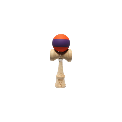 Kendama Krom Rubber Stripe Orange With Purple