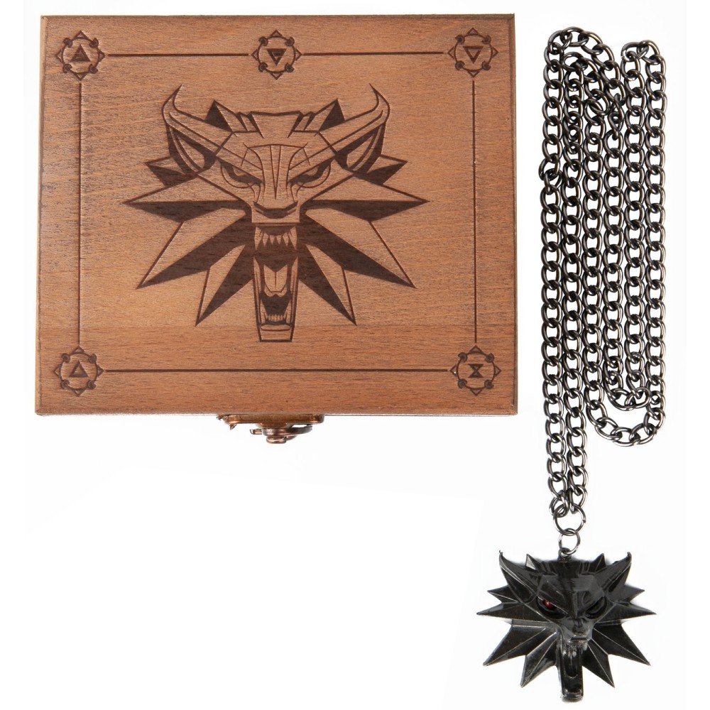 Lant si Pandativ cu LED Eyes The Witcher 3 Wild Hunt in Cutie de Lemn - imagine 4