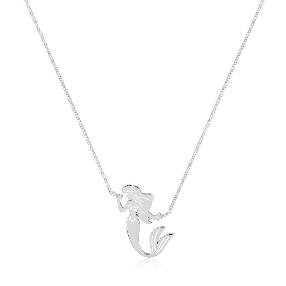 Lantisor si Pandantiv Disney The Little Mermaid Silhouette Sterling Silver