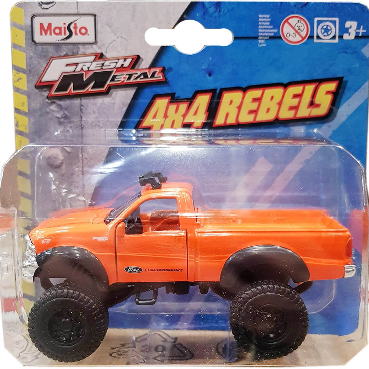 Masinuta Maisto Fresh Metal, 4X4 Rebels, 11 cm, 1:64, Portocaliu
