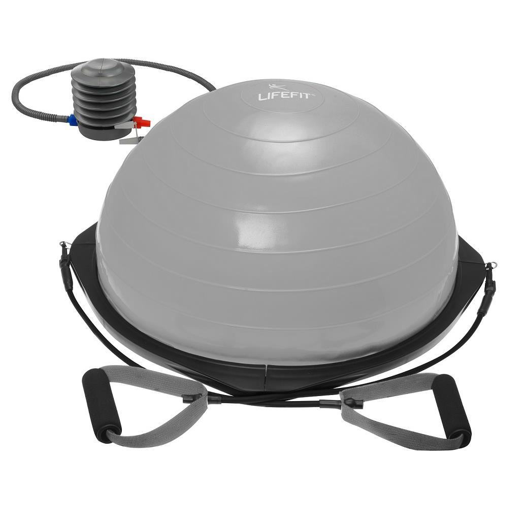 Minge echilibru Bosu Ball DHS, 58 cm, Gri