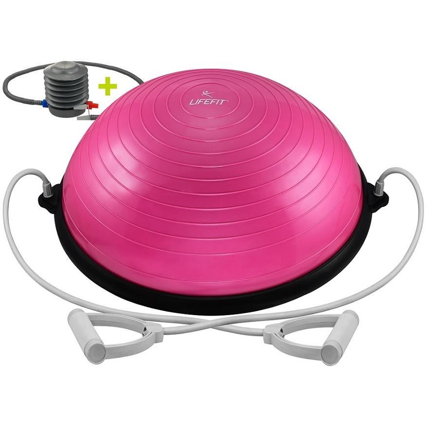 Minge echilibru Bosu Ball DHS, 58 cm, Roz