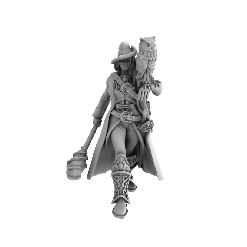 Miniatura Nepictata Battlemage with Owl Familiar
