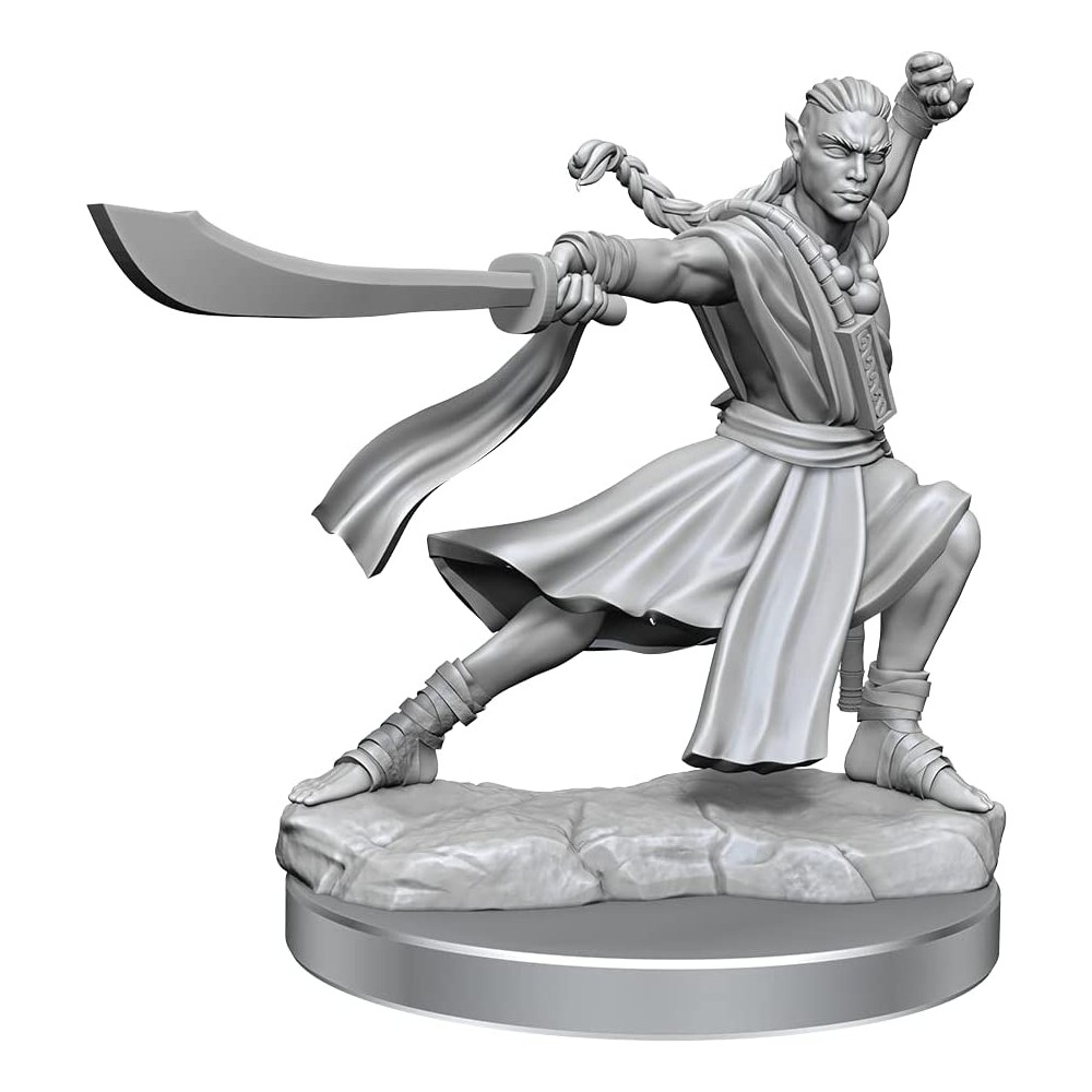 Miniatura Nepictata D&D Frameworks Elf Monk Male (W1) - imagine 2