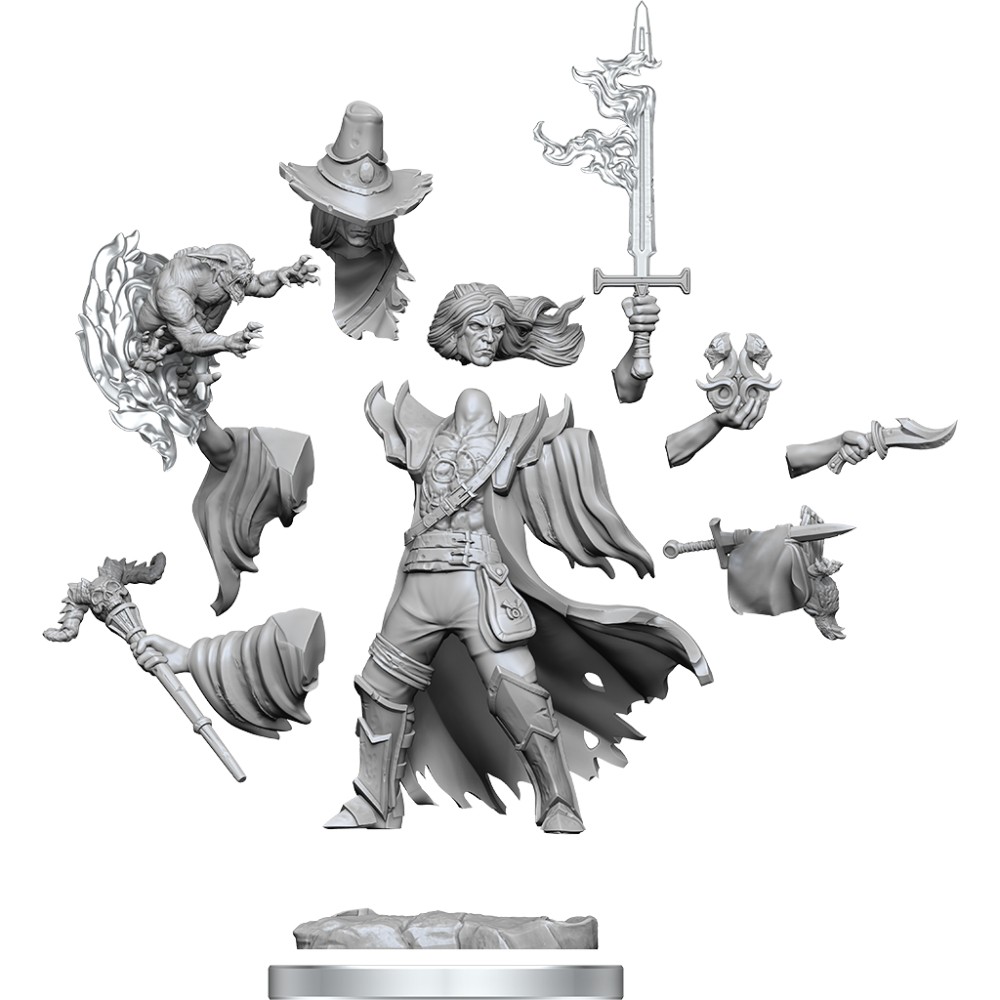 Miniatura Nepictata D&D Frameworks Human Warlock Male - imagine 2
