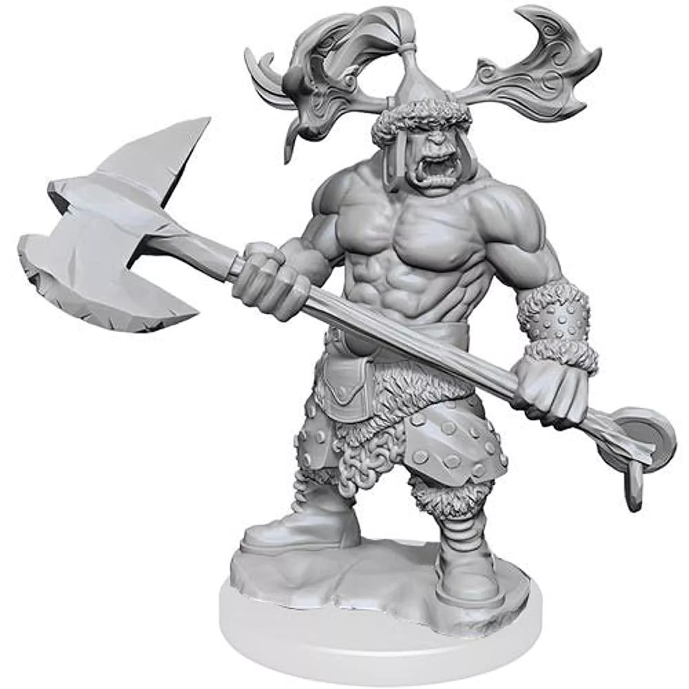 Miniatura Nepictata D&D Frameworks Orc Barbarian Male (W1) - imagine 2