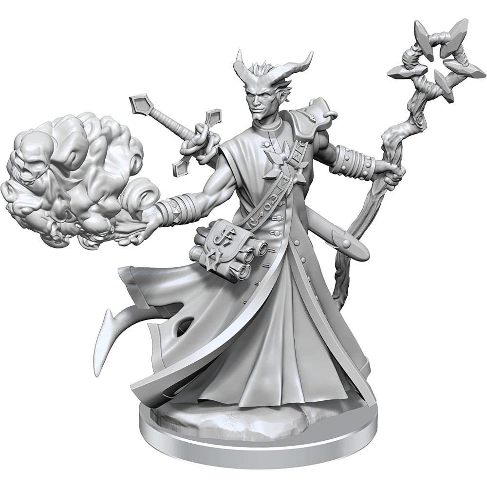 Miniatura Nepictata D&D Frameworks Tiefling Warlock Male (W1) - imagine 2