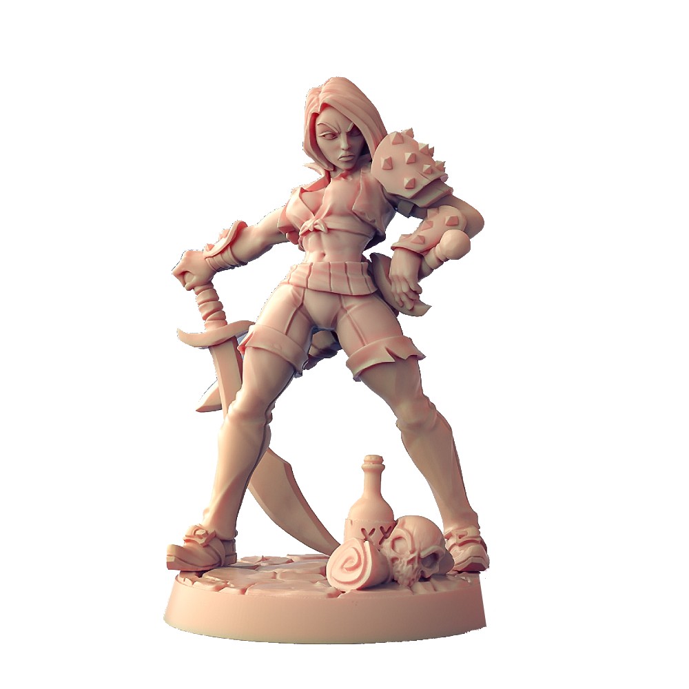 Miniatura Nepictata Elemental Beacon - Aline the Bold with Sword