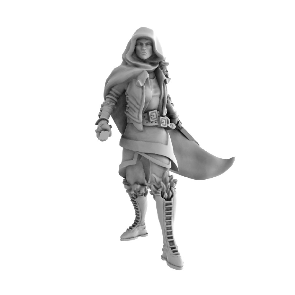 Miniatura Nepictata Female Ranger Dual Knives Hooded