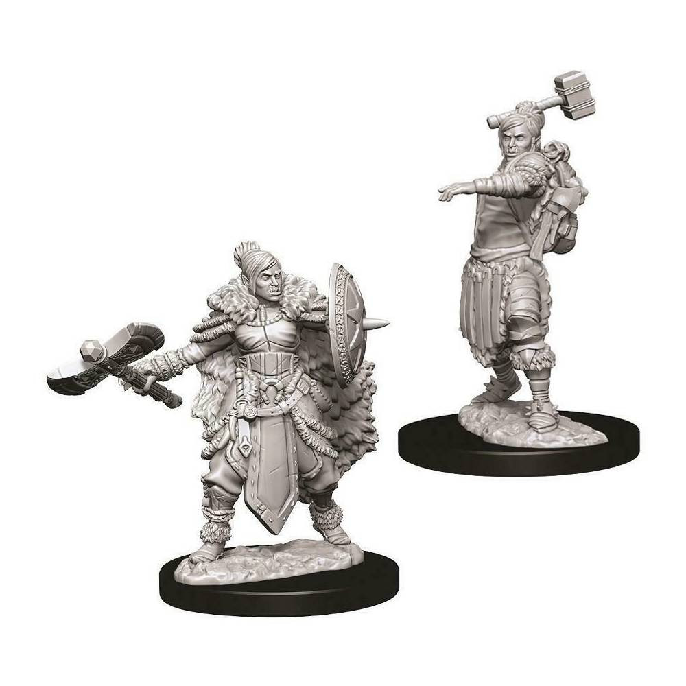 Miniaturi Nepictate D&D Female Half-Orc Barbarian