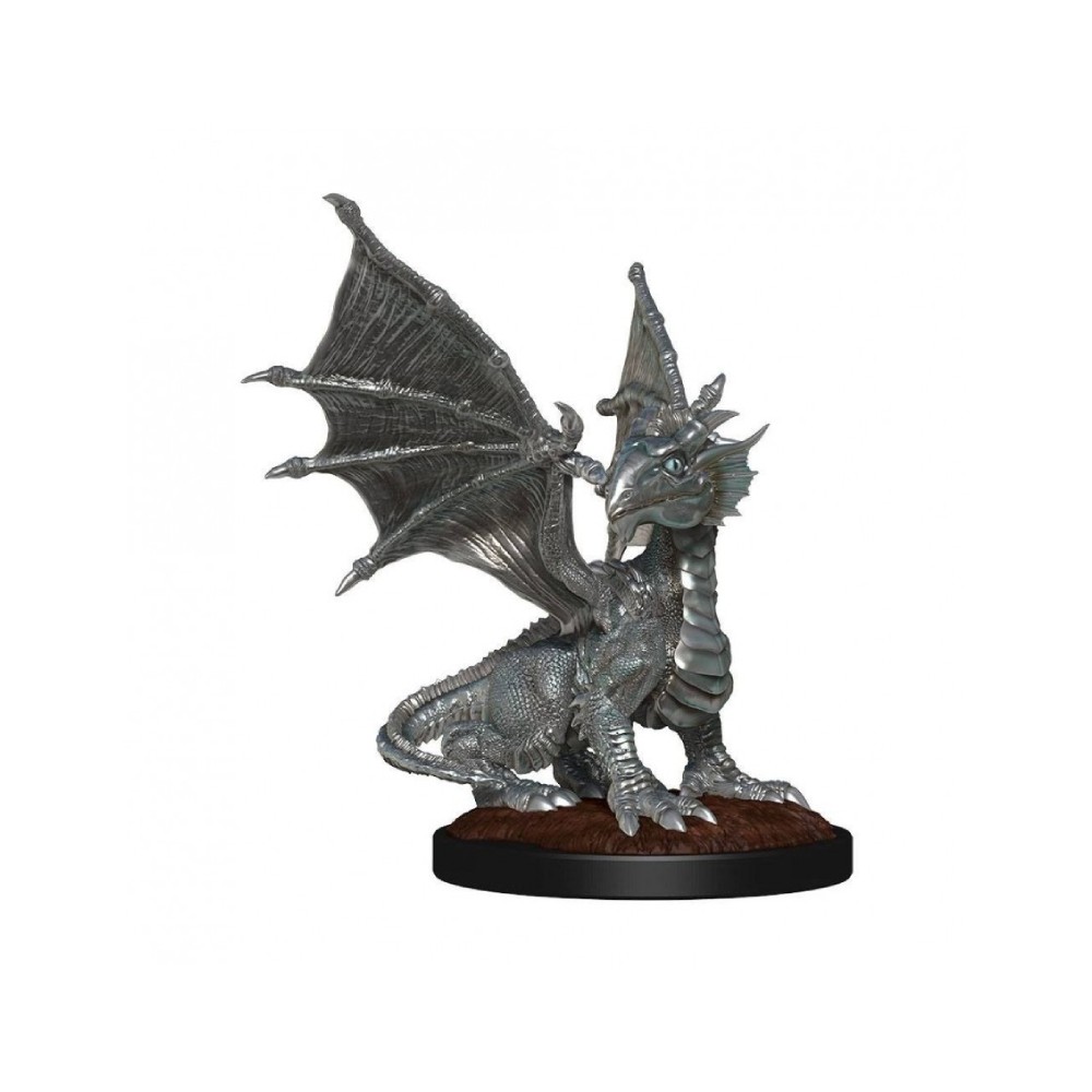 Miniaturi Nepictate D&D Nolzur's Marvelous Silver Dragon Wyrmling & Female (W13) - imagine 3