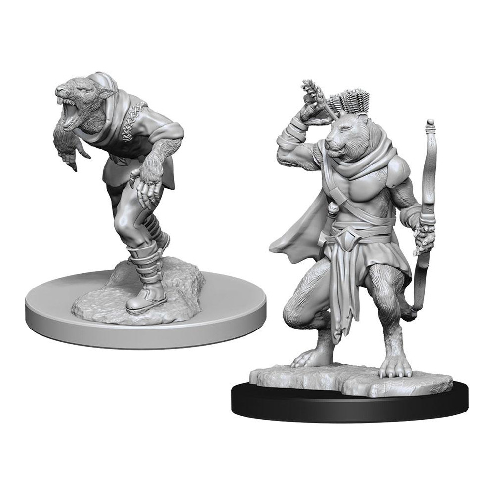 Miniaturi Nepictate D&D Nolzur's Marvelous Wererat & Weretiger