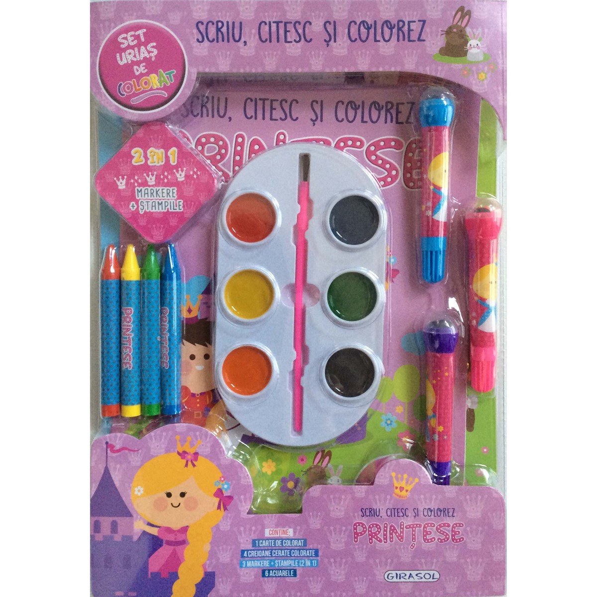 Scriu, citesc si colorez, Printese