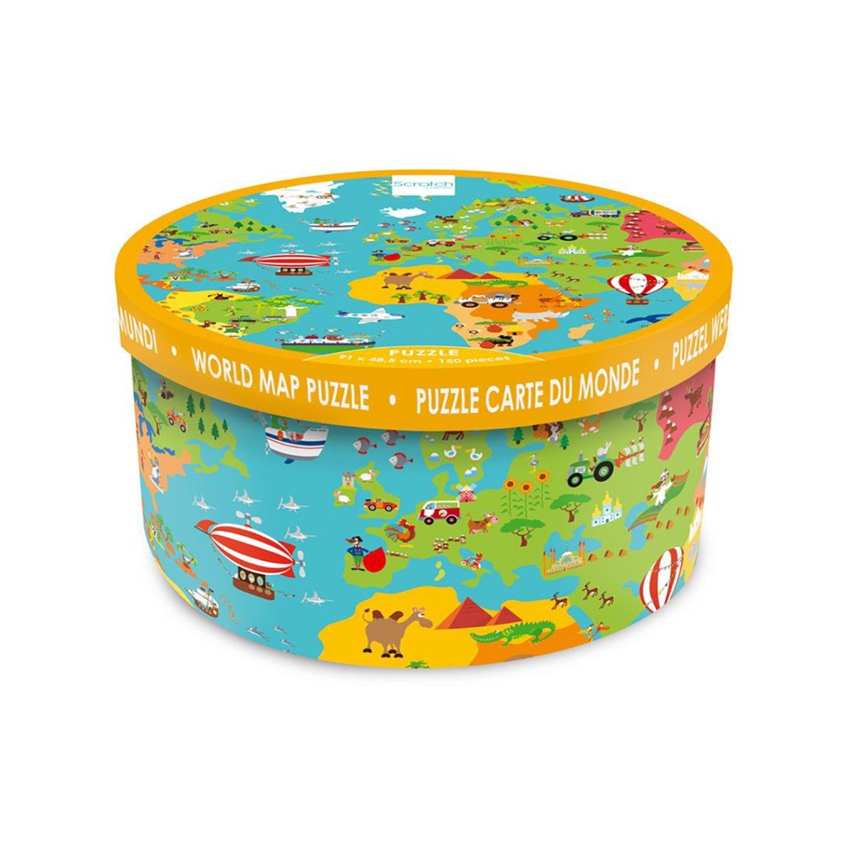 Puzzle XXL Scratch, Harta Lumii, 150 piese