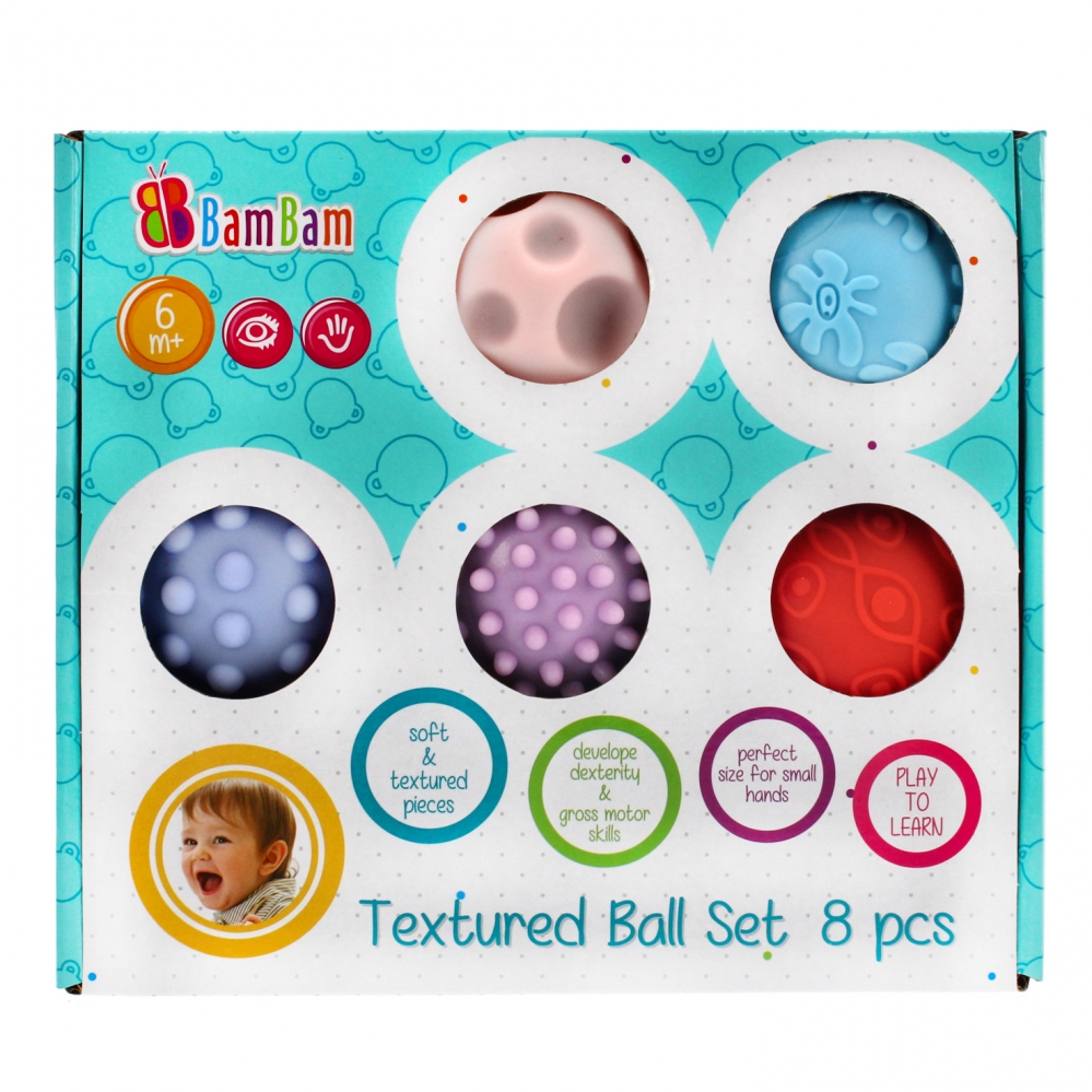 Set de bile senzoriale BamBam, 8 buc