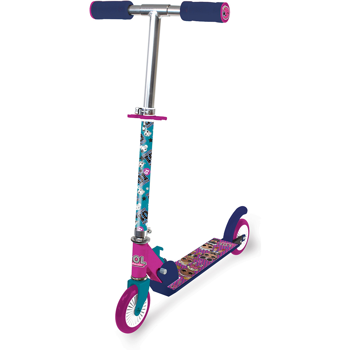 Trotineta pliabila cu 2 roti LOL, Roz