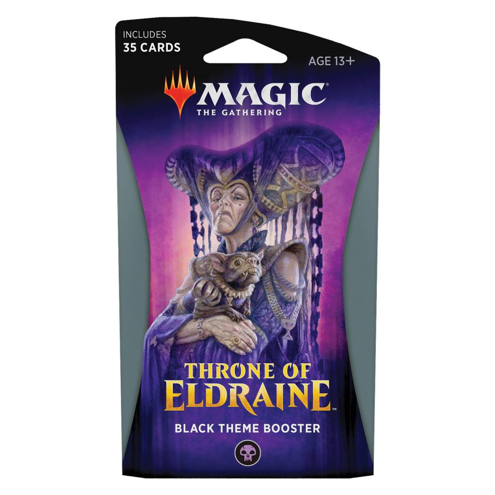 Pachet Magic: the Gathering Throne of Eldraine Theme Booster Negru