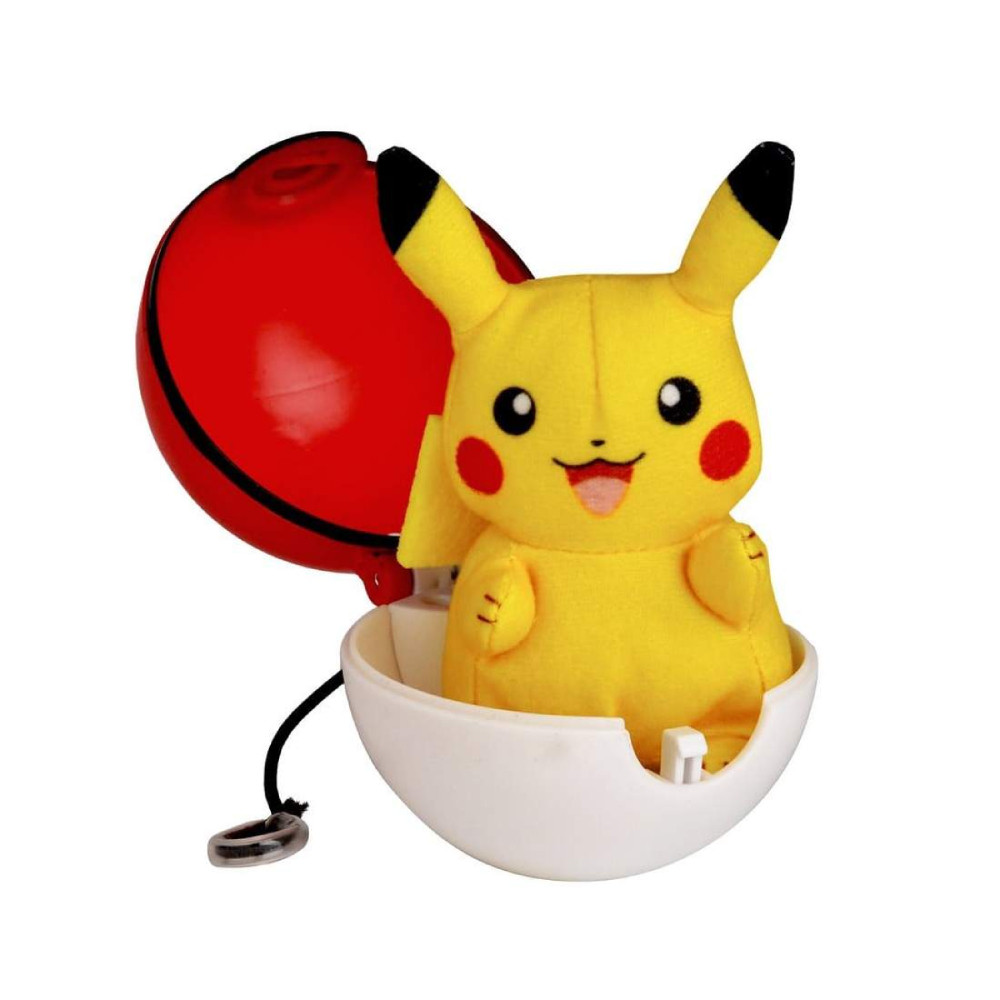 Pachet Poke Ball si Figurina de Plus Pokemon Pop Action Pikachu - imagine 2