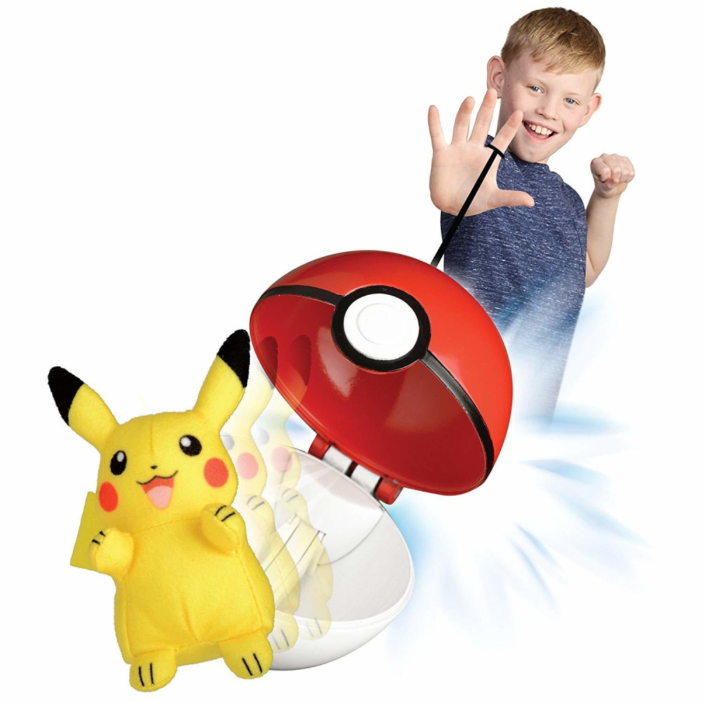 Pachet Poke Ball si Figurina de Plus Pokemon Pop Action Pikachu - imagine 4