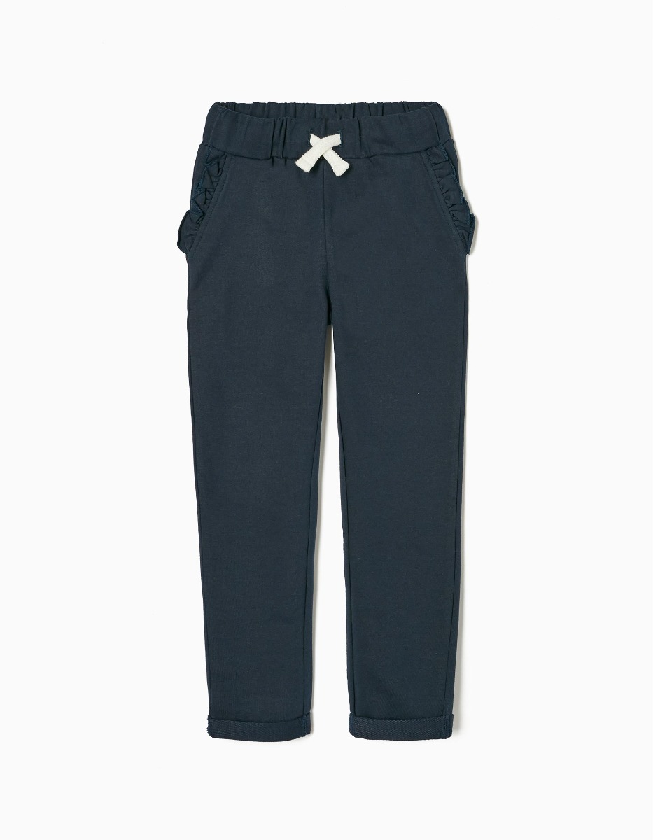 Pantaloni sport drepti cu talie elastica, Zippy, Bluemarin