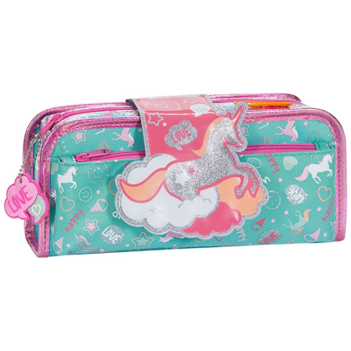Penar necessaire Fun Time 2 in 1, cu o clapa, motiv Unicorn Days, Tiger Family