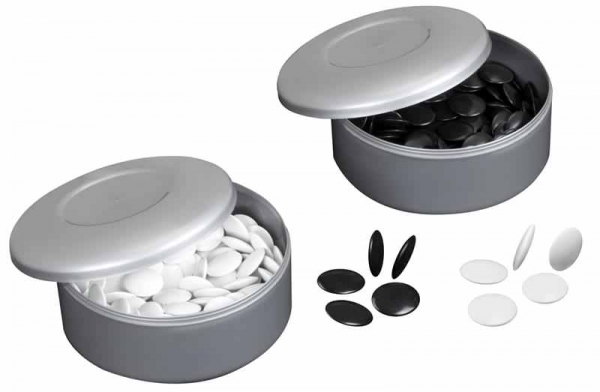 Piese din plastic pentru jocul de go, 22 mm