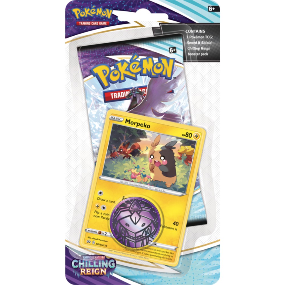 Pokemon Trading Card Game Sword & Shield 6 Chilling Reign - Morpeko Checklane Blister