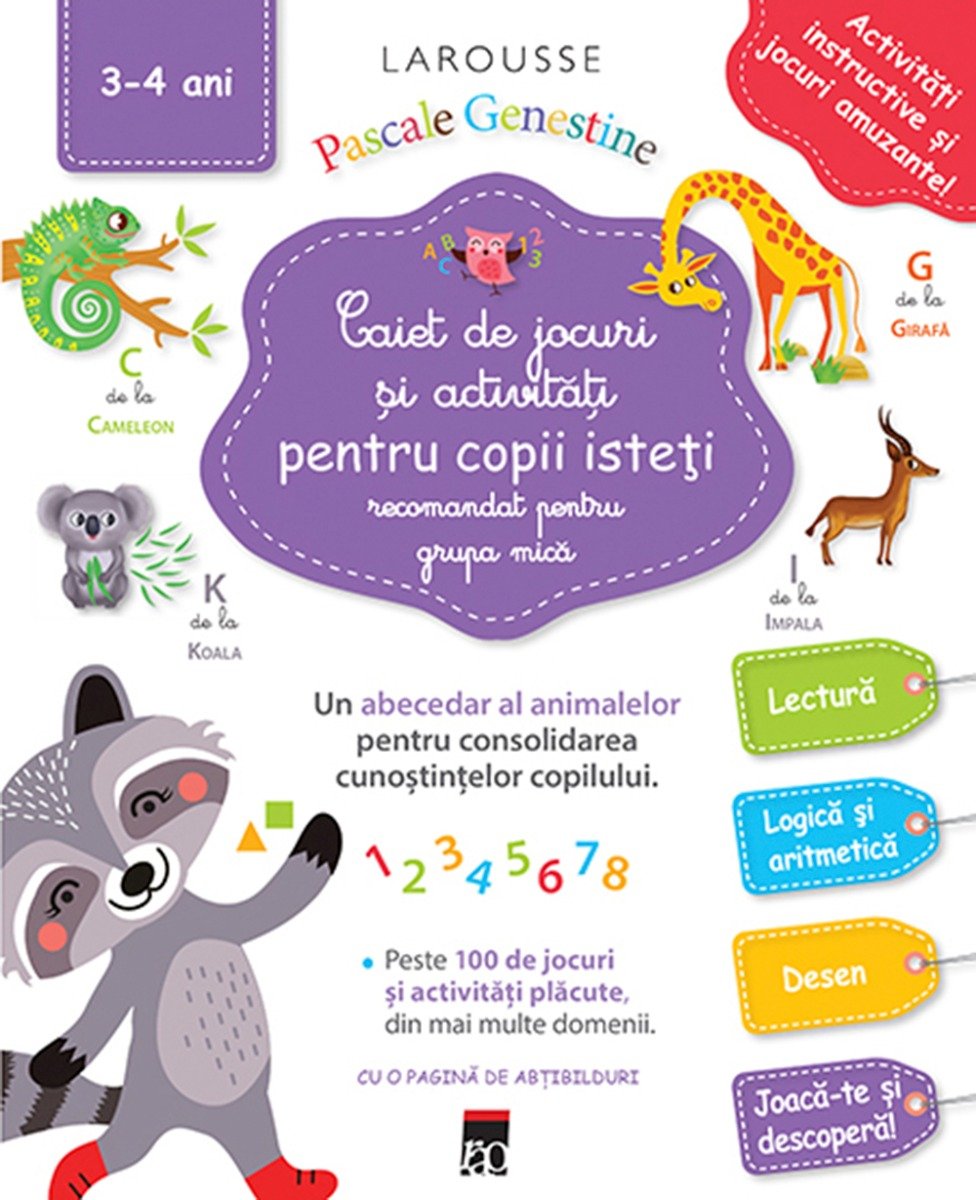 Caiet de jocuri si activitati 3-4 ani, Larousse