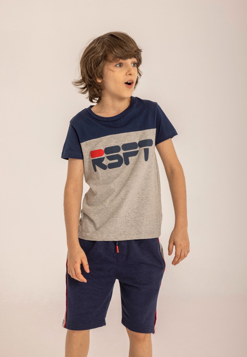 Pantaloni scurti, Minoti, cu talie elastica, Bleumarin