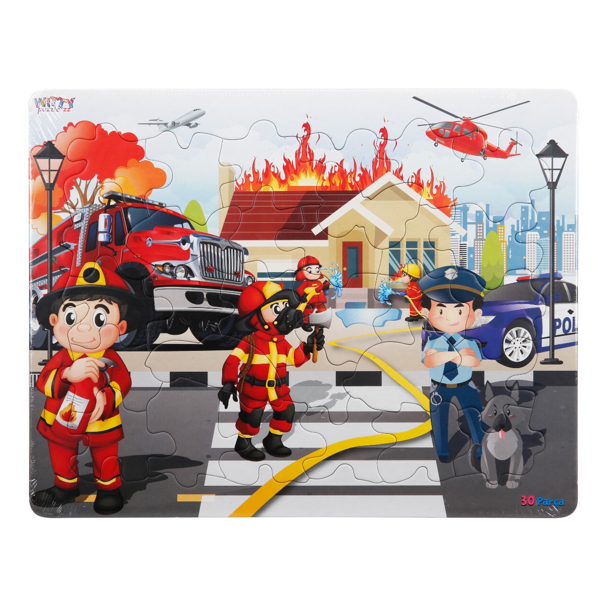 Puzzle Witty Puzzlezz, 30 piese, Pompieri si politie