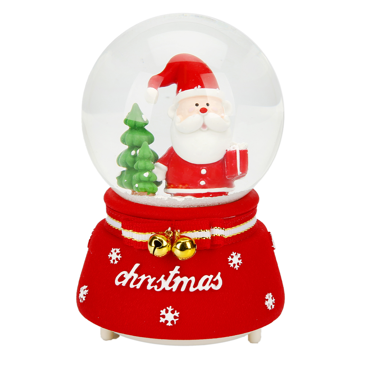 Glob de zapada cu lumini si muzica, Sunman, Mos Craciun cu brad