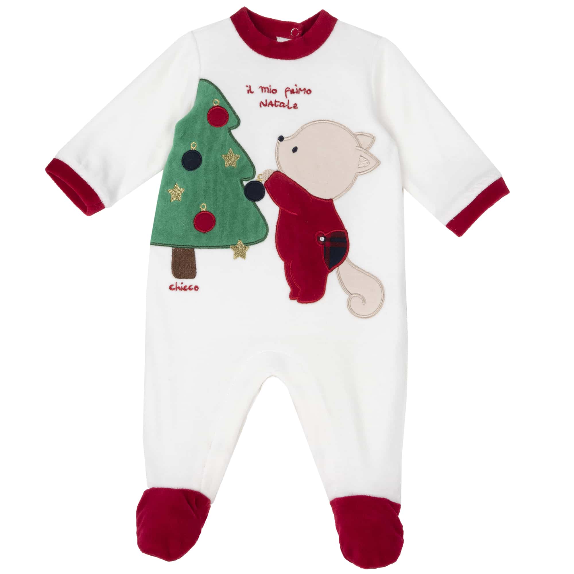 Salopeta bebe Chicco pentru Craciun, Alb, 02415-63MFCXMAS