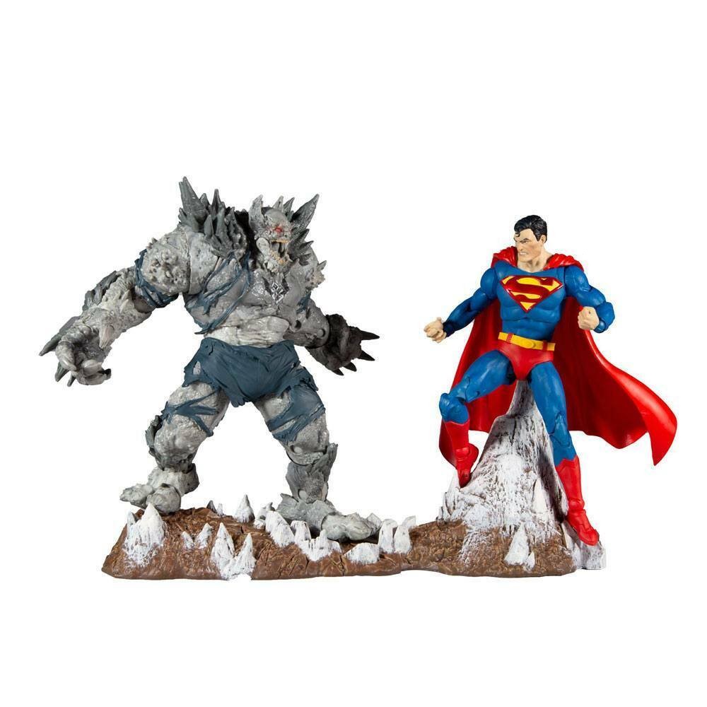 Set 2 Figurine Articulate DC Collector Superman vs Devastator 7in Scale