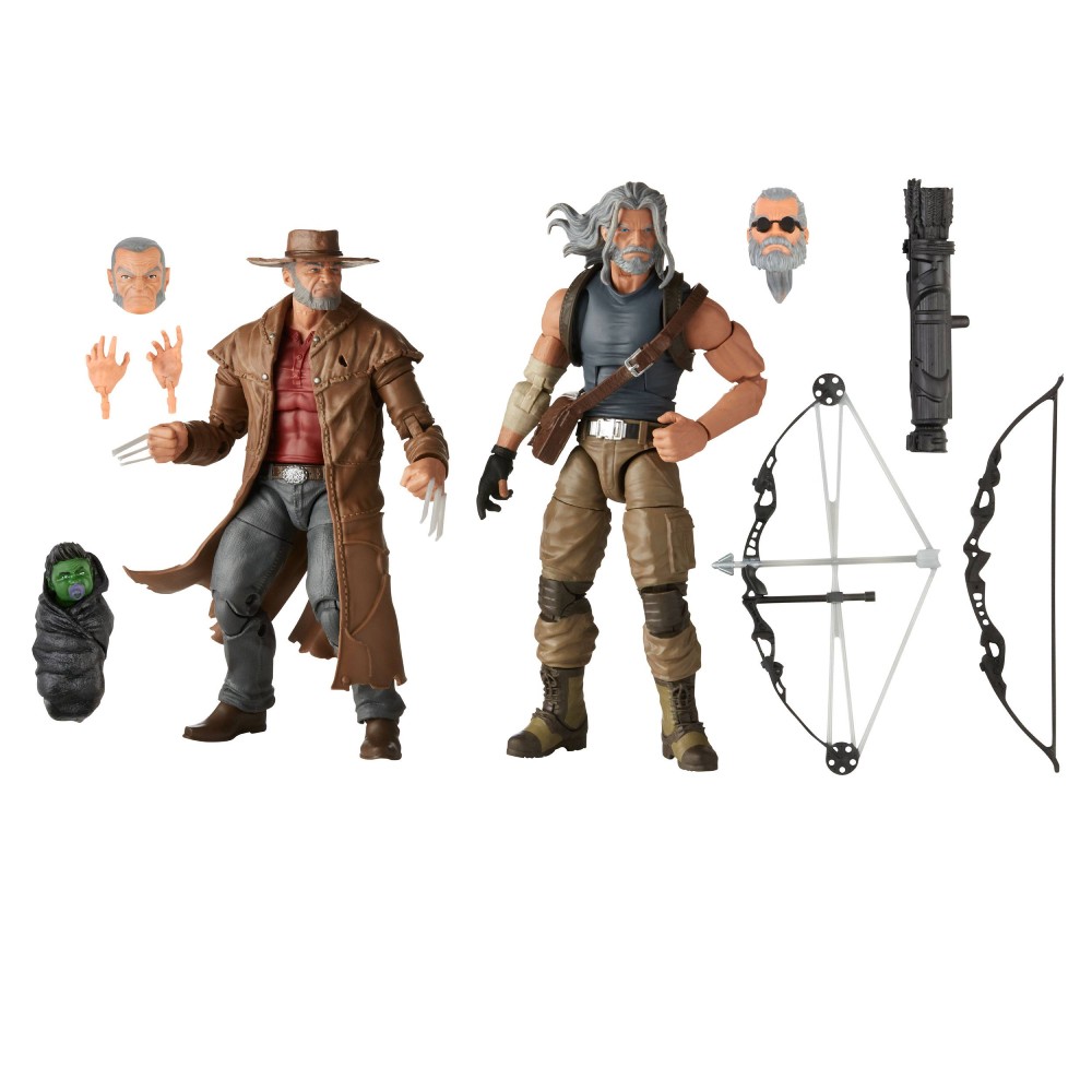 Set 2 Figurine Articulate Marvel Legends 2020 Old Men Logan & Hawkeye 15 cm - imagine 2