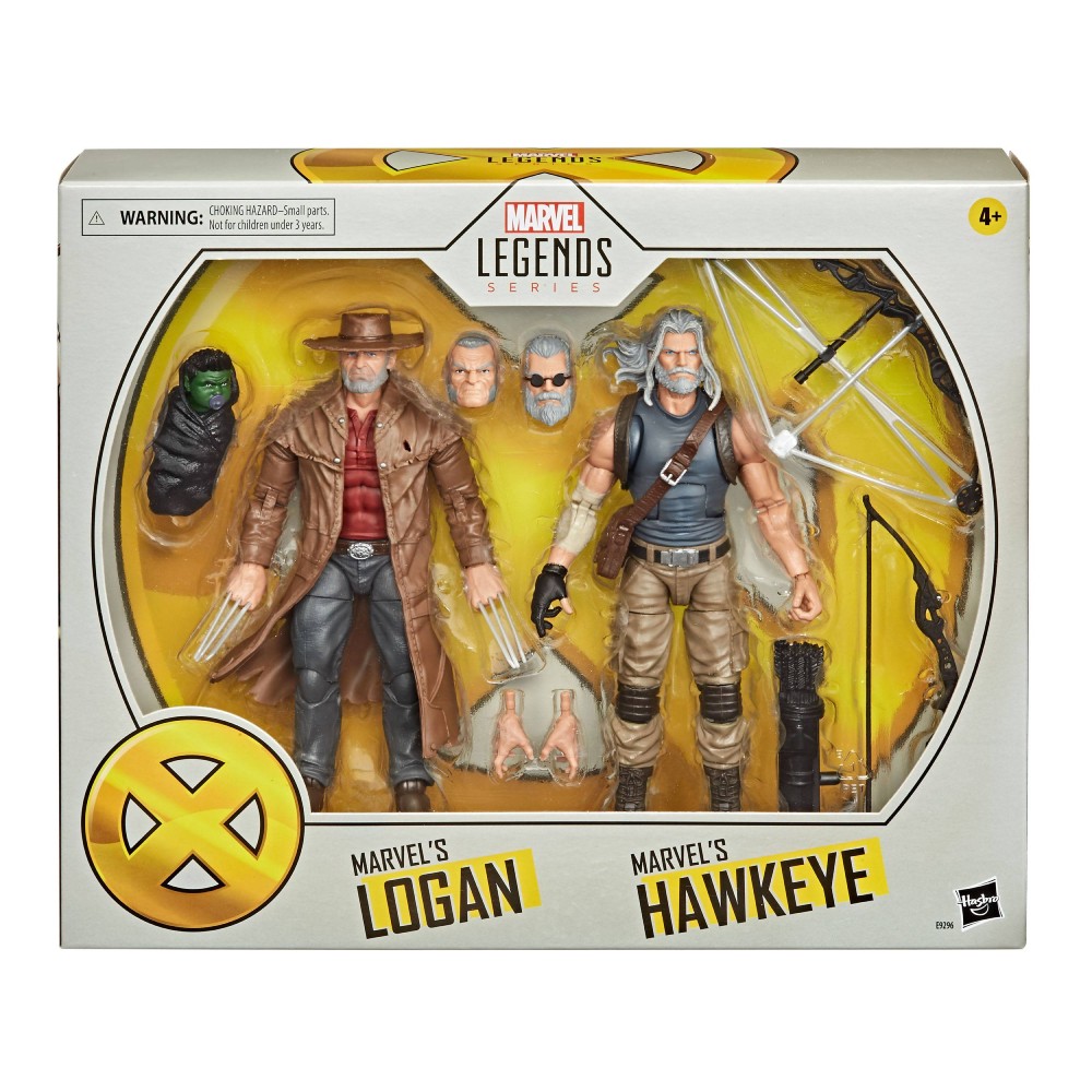 Set 2 Figurine Articulate Marvel Legends 2020 Old Men Logan & Hawkeye 15 cm - imagine 3