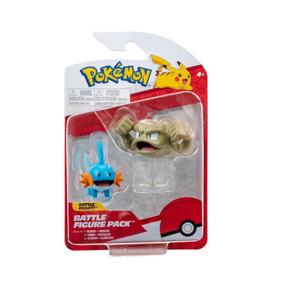 Set 2 Figurine Articulate Pokemon Mudkip & Geodude