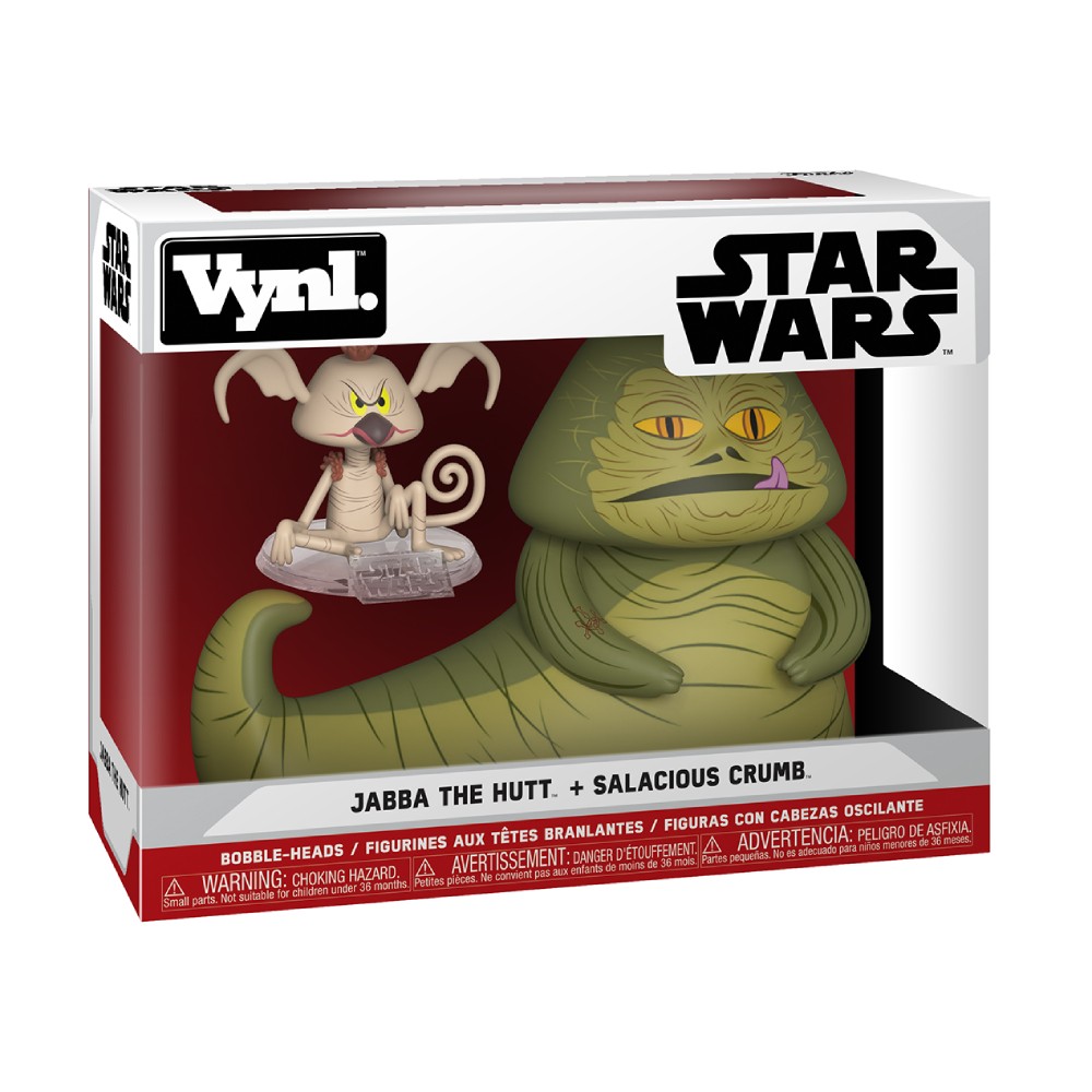 Set 2 Figurine Funko Vynl - Star Wars - Jabba & Salacious Crumb 10 cm - imagine 2