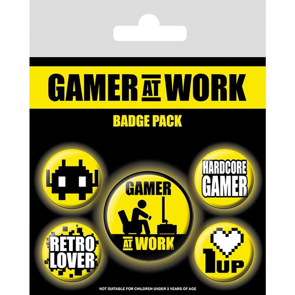 Set Insigne Gamer At Work