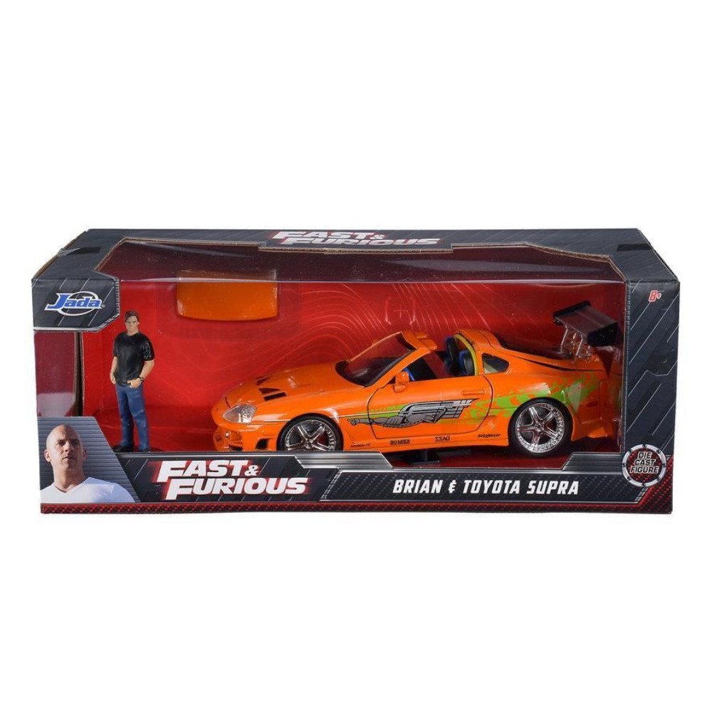Set Masina si Figurina Fast & Furious 1995 Toyota Supra Brian O'Conner