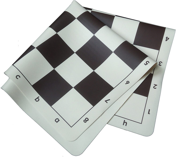 Tabla de sah din silicon crem-negru, 57mm