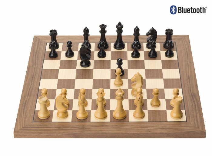 Tabla de sah electronica Bluetooth Walnut (in cutie cadou)