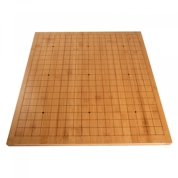 Tabla Joc Go profesionala (13x13 pe spate), lemn bambus 2 cm, cu linii gravate