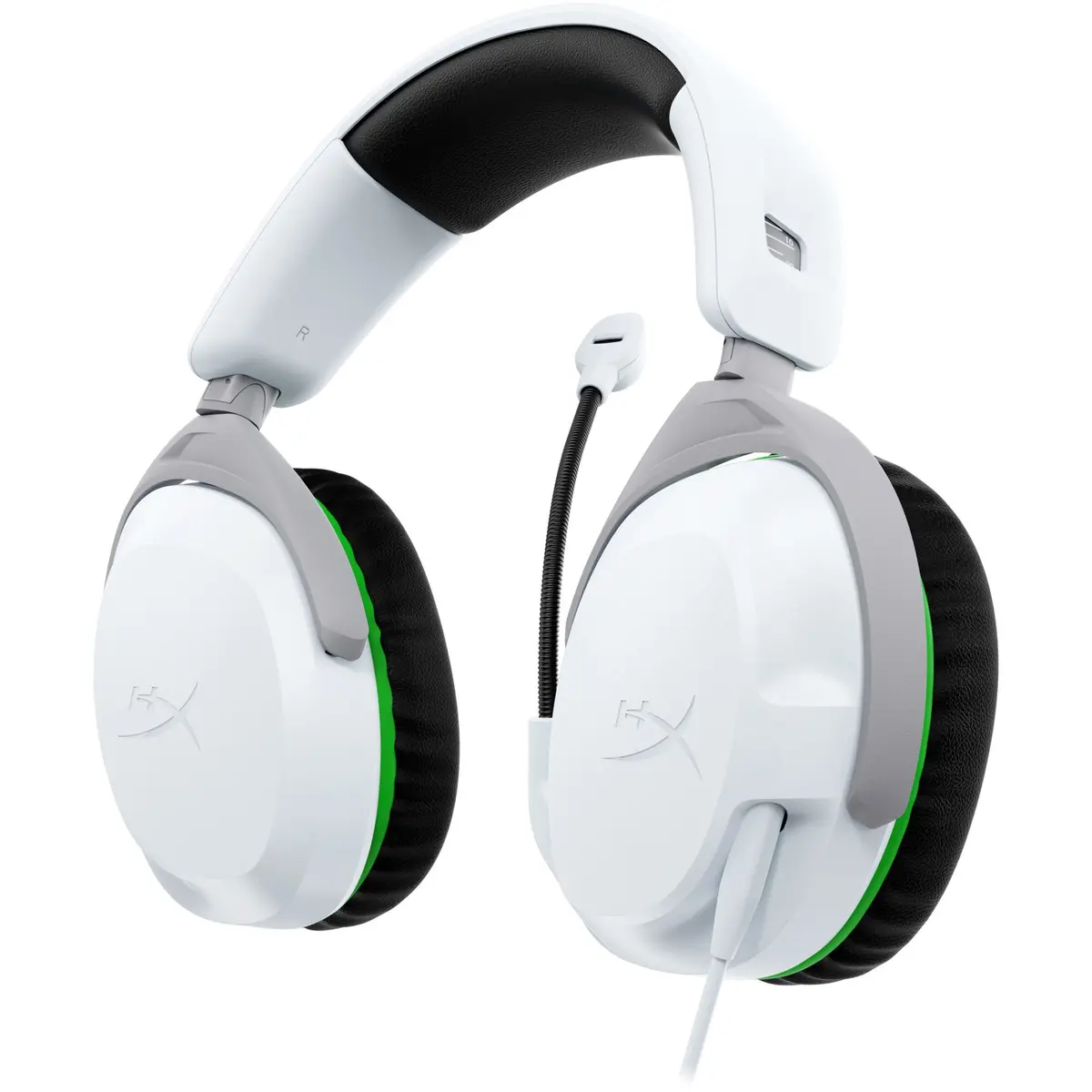 Casti Gaming cu fir HyperX CloudX Stinger 2 Xbox/PC, jack 3,5mm pentru conectare direct la controller, drivere 50mm, slidere gradate, microfon cu noise cancelling, spuma cu memorie (Alb)